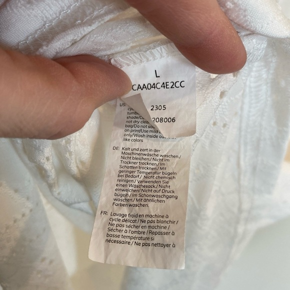 Cupshe Rainbow Lace Trim V Neck Top Large - Picture 6 of 7